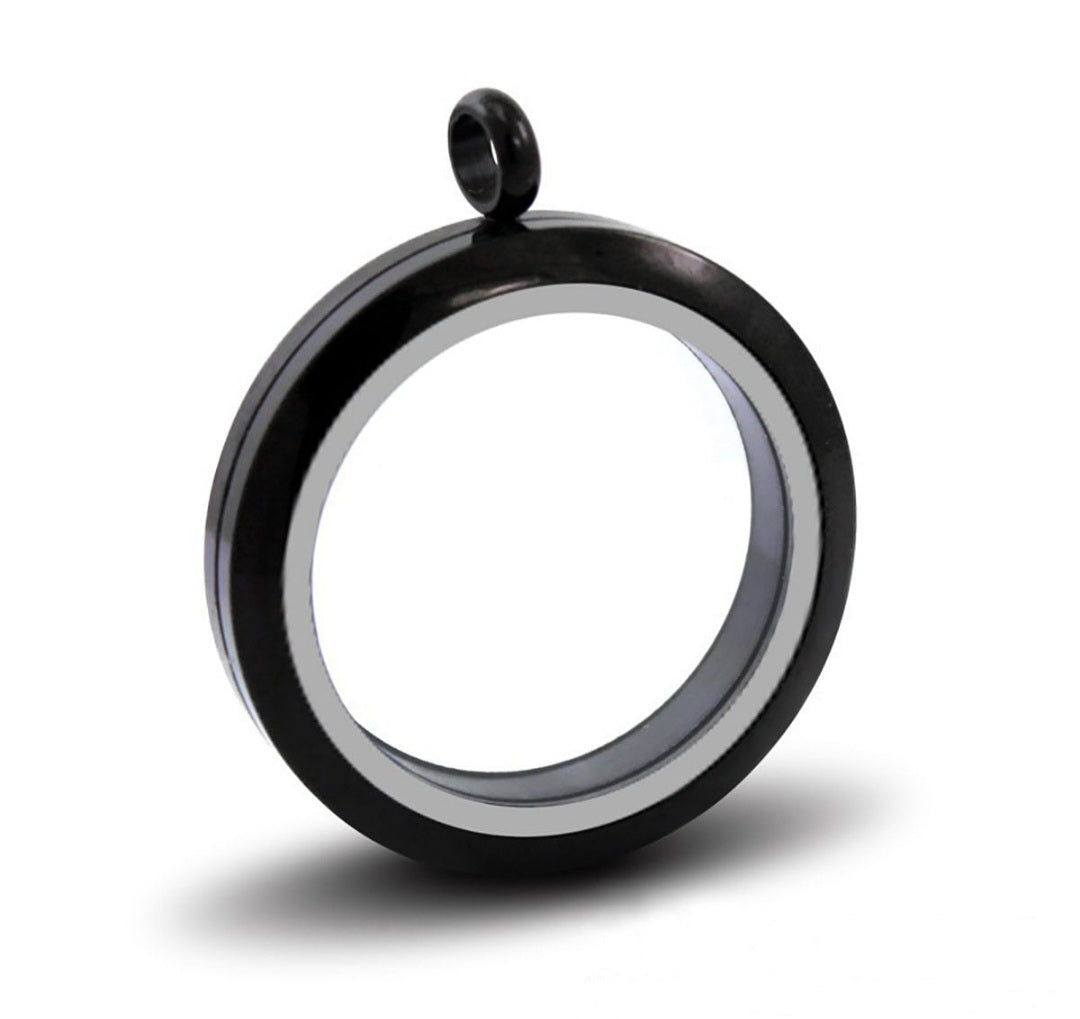 Memorial Locket (Black Stainless Steel 30mm)