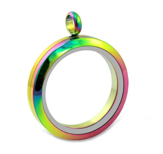 Memorial Locket (Rainbow Stainless Steel 20mm)