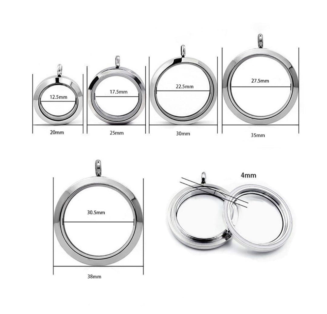 Memorial Locket (Black Stainless Steel 20mm)